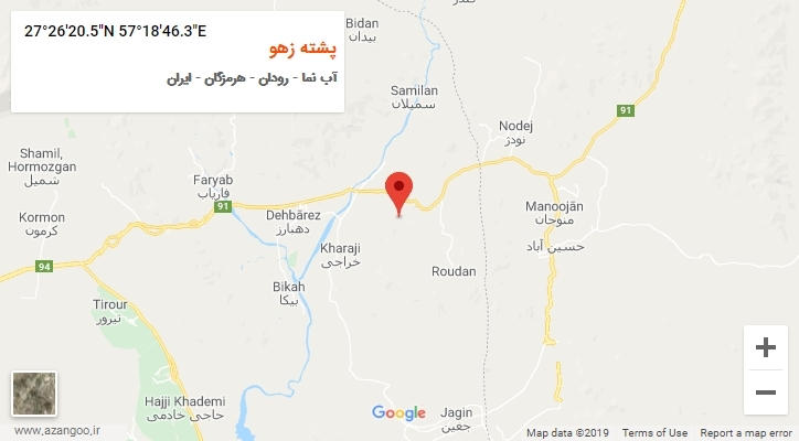 روستای پشته زهو بر روی نقشه