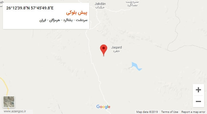 روستای پیش بلوکی بر روی نقشه