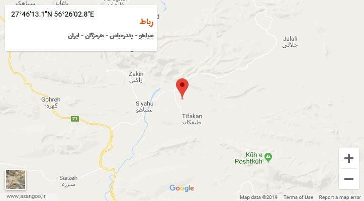 روستای رباط بر روی نقشه