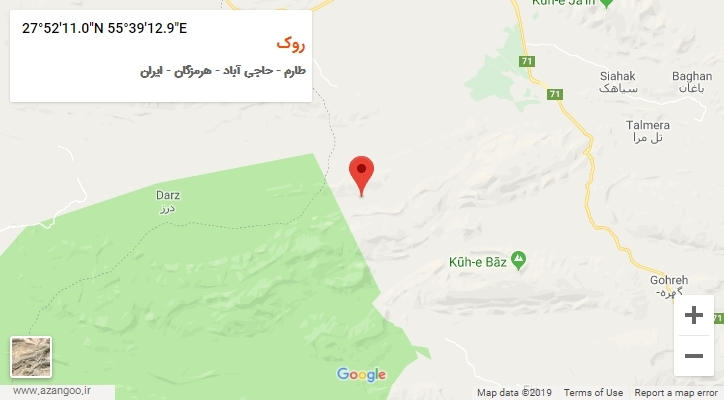 روستای روک بر روی نقشه