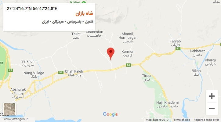 روستای شاه بازان بر روی نقشه