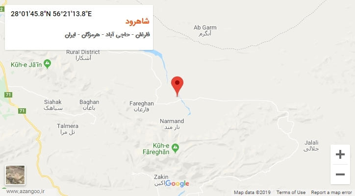 روستای شاهرود بر روی نقشه