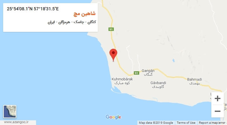 روستای شاهین مچ بر روی نقشه