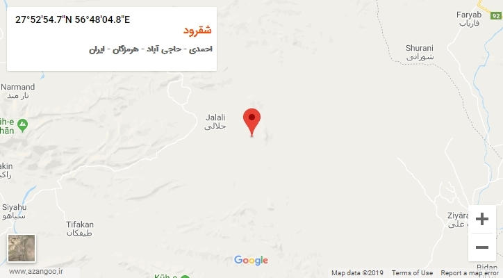 روستای شقرود بر روی نقشه
