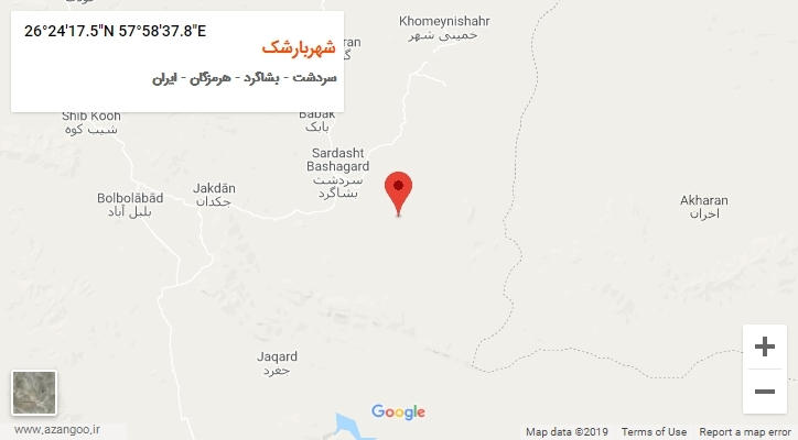 روستای شهربارشک بر روی نقشه