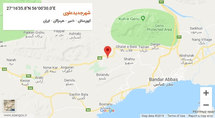 روستای شهرجدیدعلوی بر روی نقشه