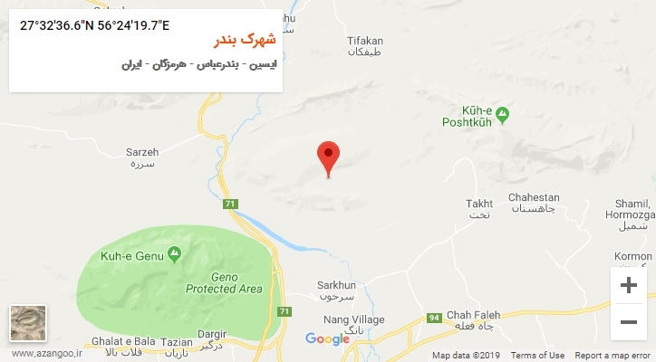 روستای شهرک بندر بر روی نقشه