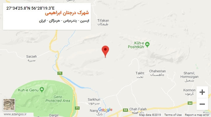 روستای شهرک درجتان ابراهیمی بر روی نقشه