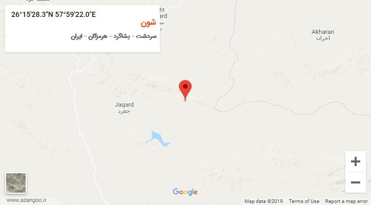 روستای شون بر روی نقشه