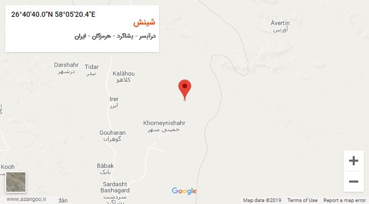 روستای شینش بر روی نقشه