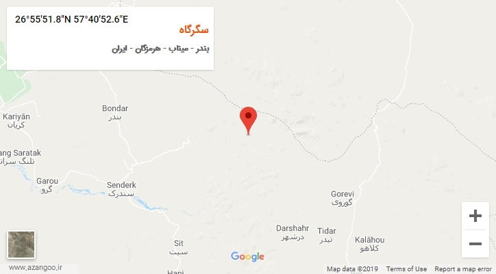 روستای سگرگاه بر روی نقشه