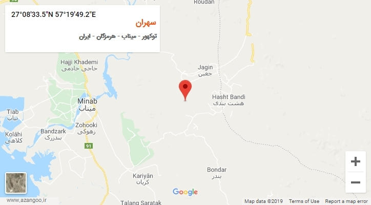 روستای سهران بر روی نقشه