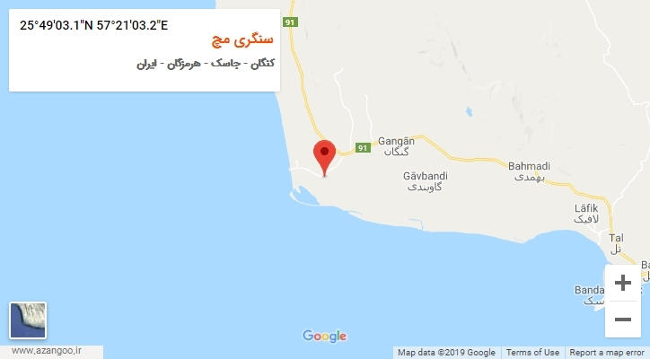 روستای سنگری مچ بر روی نقشه