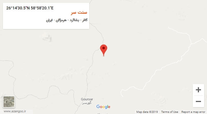 روستای سنت سر بر روی نقشه