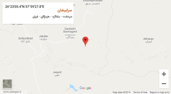 روستای سرابیشان بر روی نقشه