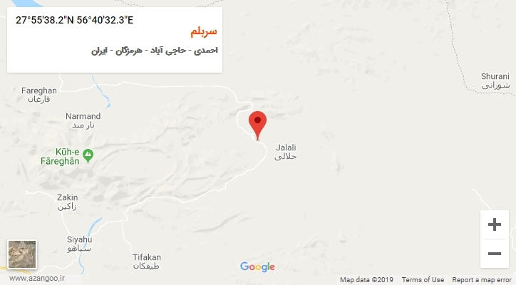 روستای سربلم بر روی نقشه