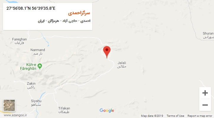 روستای سرگزاحمدی بر روی نقشه