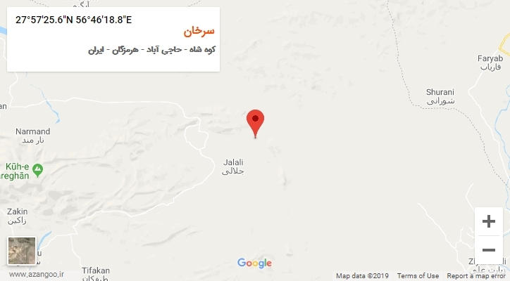 روستای سرخان بر روی نقشه