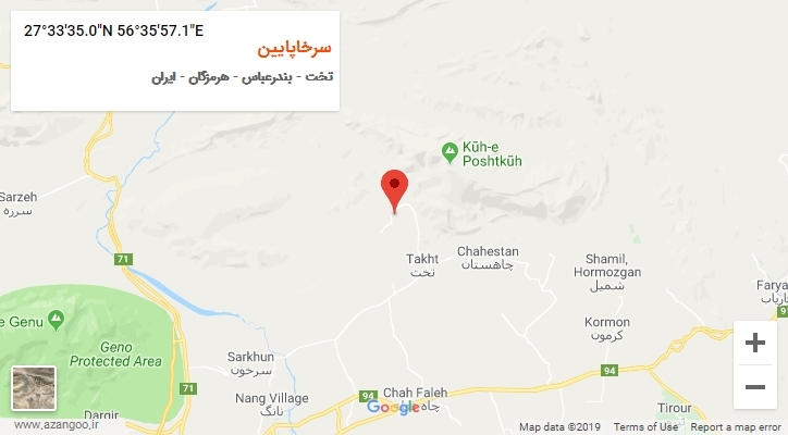 روستای سرخاپایین بر روی نقشه