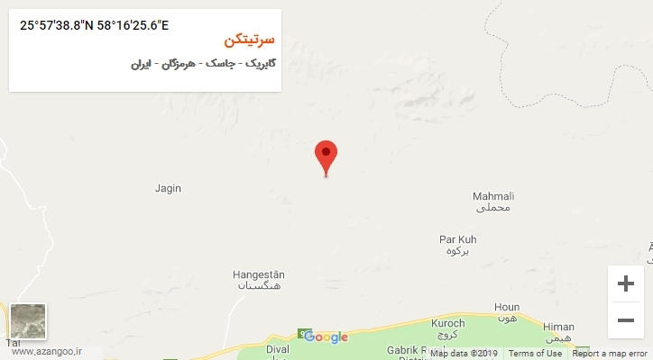 روستای سرتیتکن بر روی نقشه