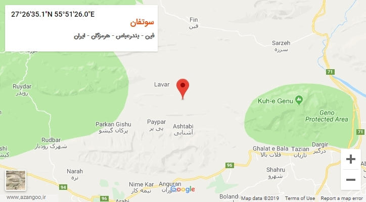 روستای سوتفان بر روی نقشه