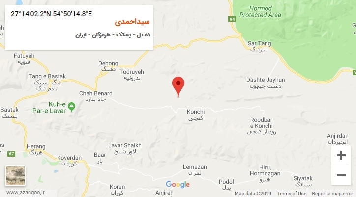 روستای سیداحمدی بر روی نقشه