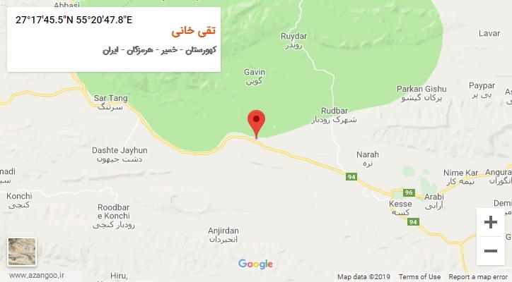 روستای تقی خانی بر روی نقشه