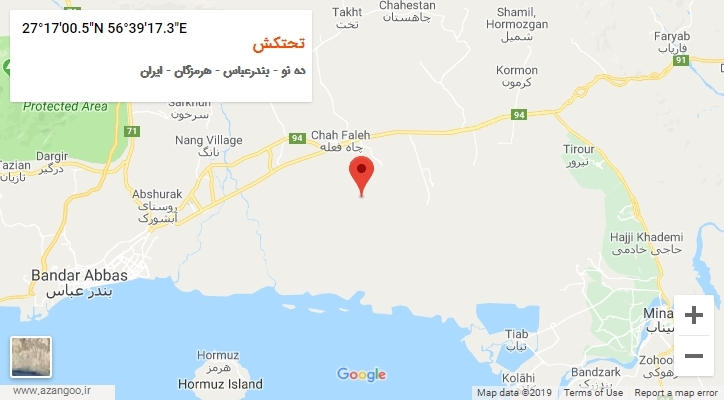 روستای تحتکش بر روی نقشه