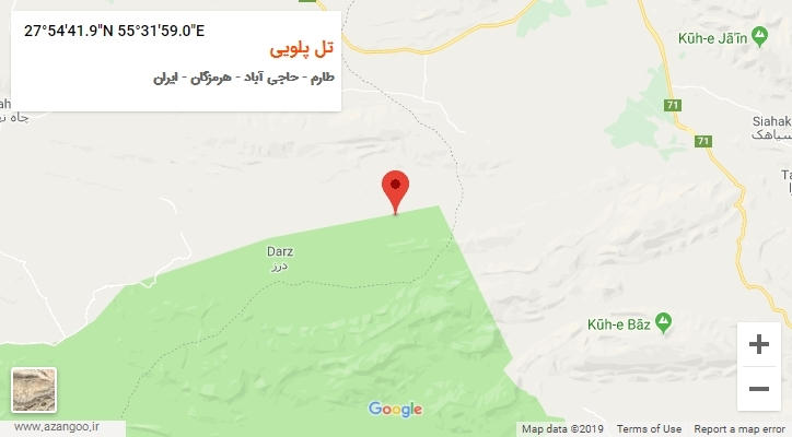 روستای تل پلویی بر روی نقشه