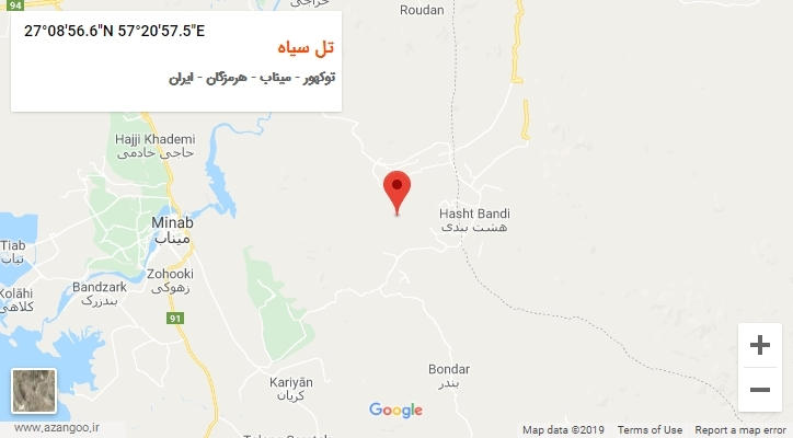 روستای تل سیاه بر روی نقشه
