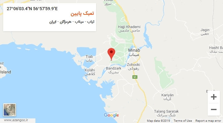 روستای تمبک پایین بر روی نقشه