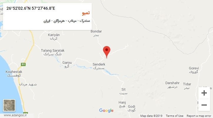 روستای تمبو بر روی نقشه