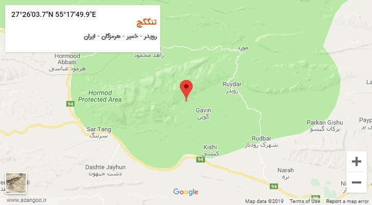 روستای تنگگچ بر روی نقشه