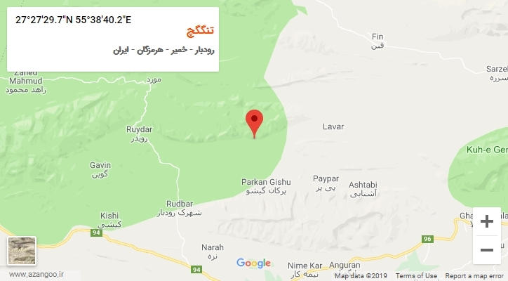 روستای تنگگچ بر روی نقشه
