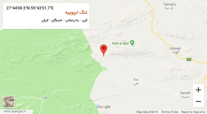 روستای تنگ تربوییه بر روی نقشه