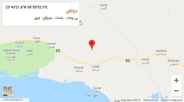 روستای تراتکان بر روی نقشه
