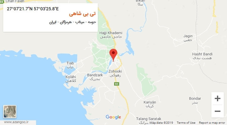 روستای تی بی شاهی بر روی نقشه