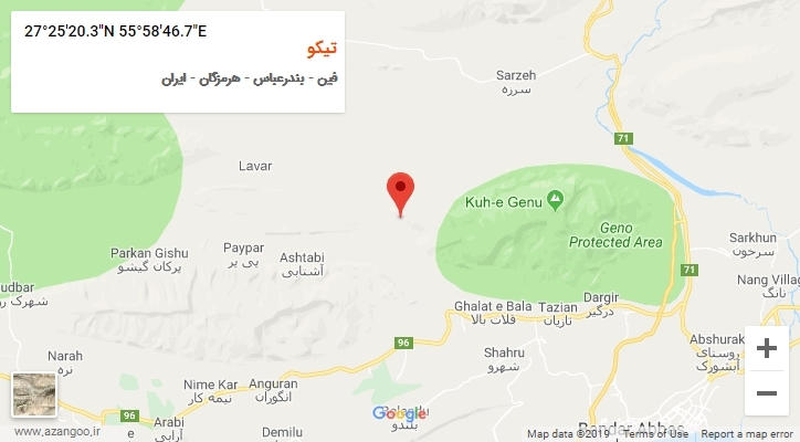روستای تیکو بر روی نقشه