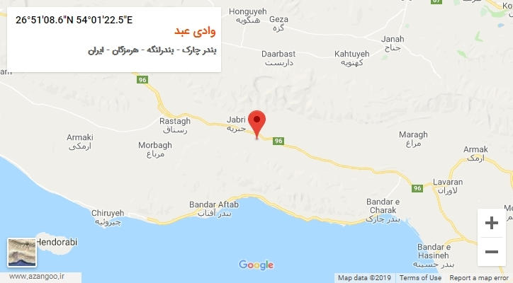 روستای وادی عبد بر روی نقشه