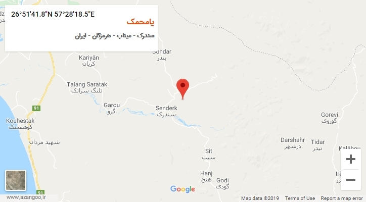 روستای یامحمک بر روی نقشه