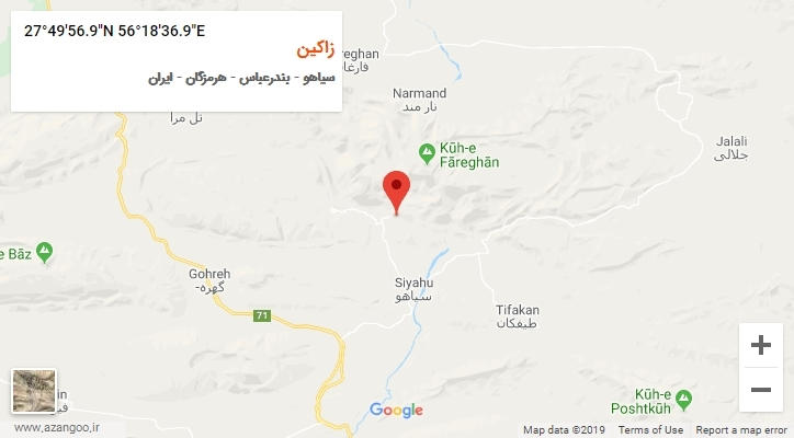 روستای زاکین بر روی نقشه