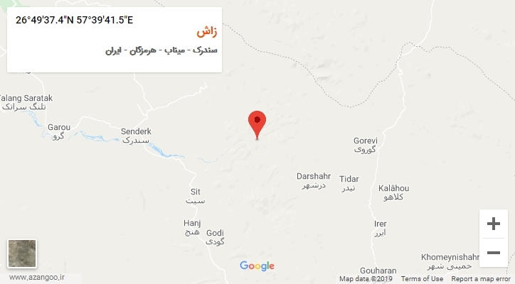 روستای زاش بر روی نقشه