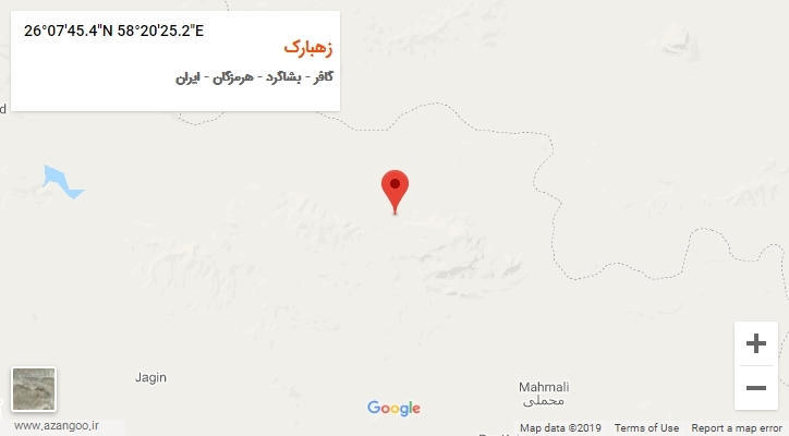 روستای زهبارک بر روی نقشه