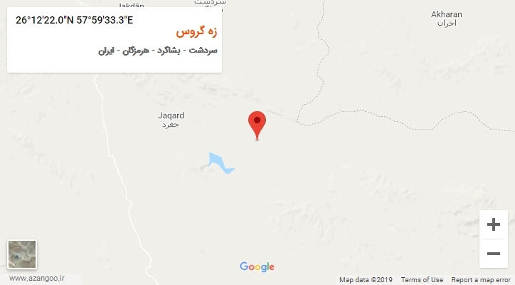 روستای زه گروس بر روی نقشه