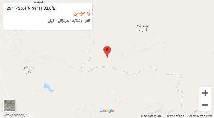 روستای زه موسی بر روی نقشه
