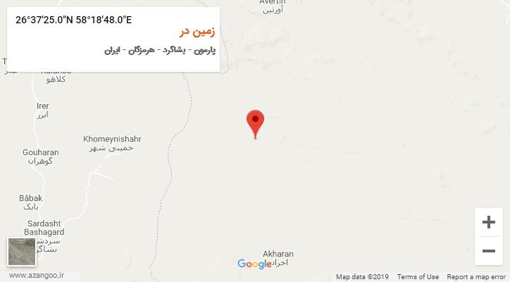 روستای زمین در بر روی نقشه