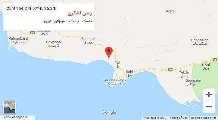 روستای زمین لشکری بر روی نقشه
