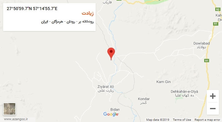 روستای زیادت بر روی نقشه