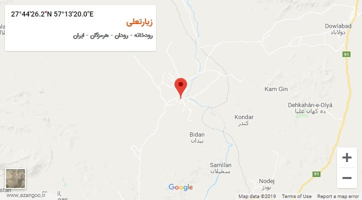 روستای زیارتعلی بر روی نقشه