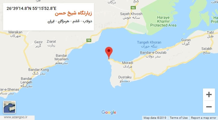 روستای زیارتگاه شیخ حسن بر روی نقشه